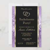 Invitation Parties scintillant violette Lavande Bachelorette (Devant)