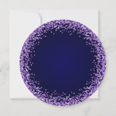 Invitation Parties scintillant violette Marine Ombre 40e anni (Dos)