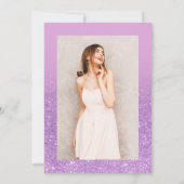 Invitation Parties scintillant violette ombre scintille chic (Dos)