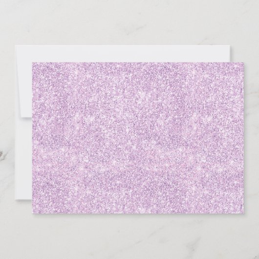 Invitation Parties scintillant violette Photo Papillon Baiser (Dos)