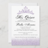 Invitation Parties scintillant violette Quinceañera Invitatio (Devant)