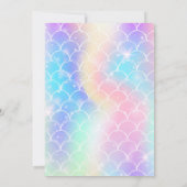 Invitation Parties scintillant violette Unicorn Mermaid Invit (Dos)