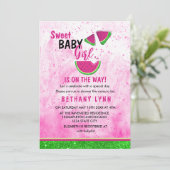 Invitation Parties scintillant Watermelon Girl Baby shower In (Debout devant)