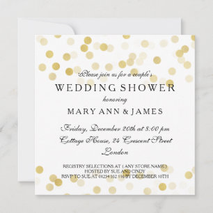 Invitation Parties scintillant Wedding shower Gold Foil Coupl