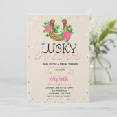 Invitation Parties scintillantes chanceuses dans l'invitation (Debout devant)
