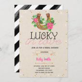 Invitation Parties scintillantes chanceuses dans l'invitation (Devant / Derrière)