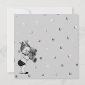 Invitation Parties scintillantes de Faux d'argent de noir de (Dos)