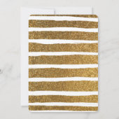 Invitation Parties scintillantes d'or d'invitation de baby (Dos)