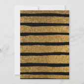 Invitation Parties scintillantes élégantes d'or d'invitation (Dos)