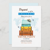 Invitation Partir à l'université masculine (Devant / Derrière)