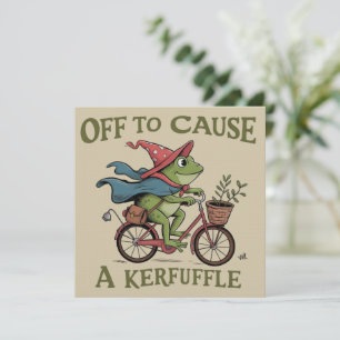 Invitation Partir pour causer une pagaille Grenouille Sarcast