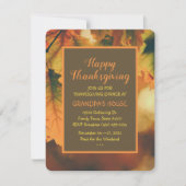 Invitation Partis D'Automne Personnalisés Dîner Thanksgiving (Devant)