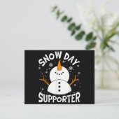 Invitation Partisan de jour de neige flocon drôle Noël enseig (Debout devant)