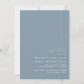 Invitation Partition minimaliste Dusty Blue Arch Photo Gradua (Dos)