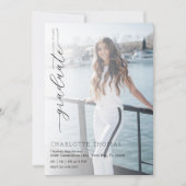 Invitation Partition minimaliste noire et blanche (Devant)