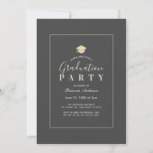 Invitation Partition Musique Marbre Floral Photo Graduation (Dos)
