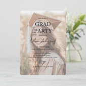 Invitation Partition photo minimaliste de graduation (Debout devant)