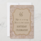 Invitation Partition vintage Gold Anniversaire Fête Invitatio (Devant)