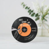 Invitation Partitions de musique de piano Vinyl Mariage noir  (Debout devant)