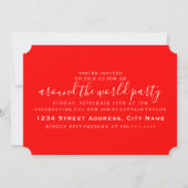 Invitation partout dans le monde, des bandes rétro (Dos)