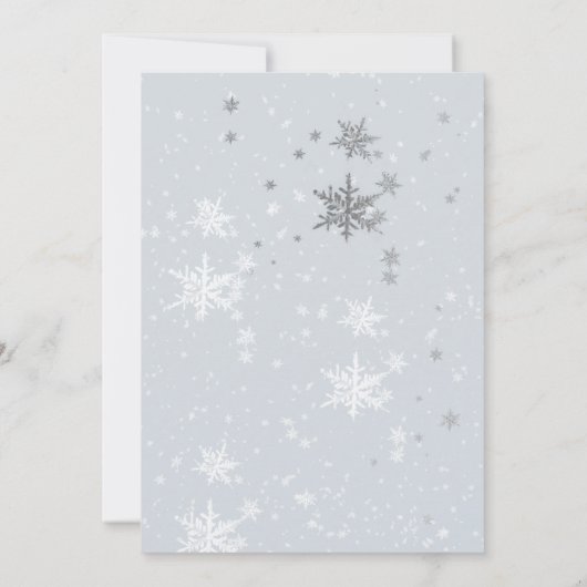 Invitation Partridge Chickadee Noël Scène d'hiver (Dos)