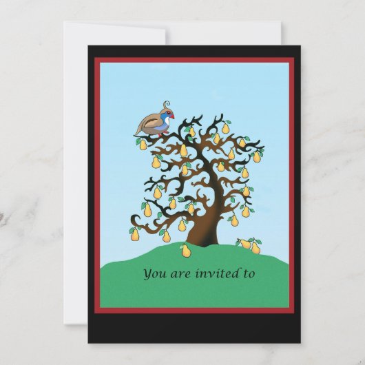 Invitation Partridge in the Pear Tree (Devant)