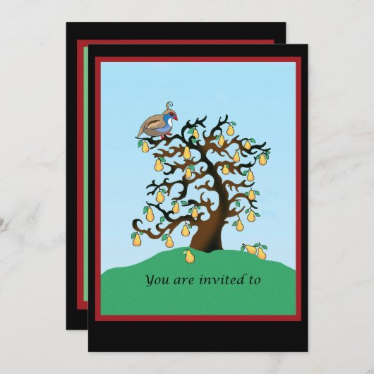 Invitation Partridge in the Pear Tree (Devant / Derrière)