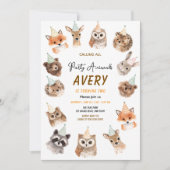 Invitation Party Animals 2nd Birthday | Cute Jungle Animal (Devant)