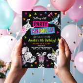 Invitation Party Animals Wild Safari Birthday Party