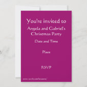 Invitation "Party" de Pink Baubles ! (Dos)