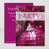 Invitation "Party" de Pink Baubles ! (Devant / Derrière)