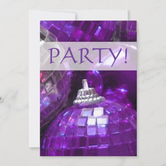 Invitation 'Party' de Purple Baubles ! (Devant)