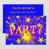 Invitation "Party" Firework (Devant / Derrière)