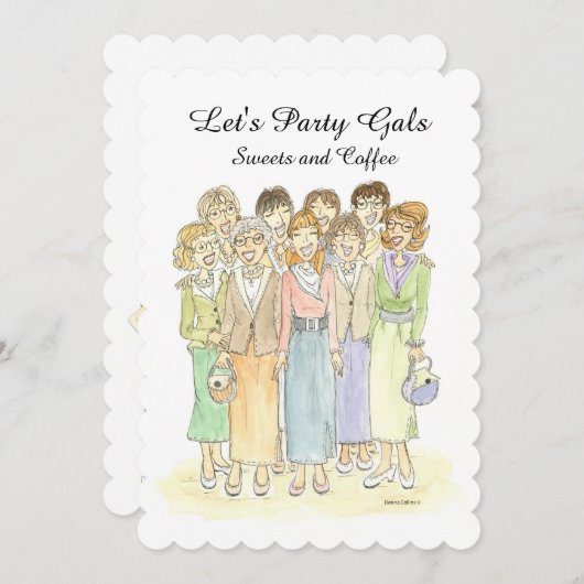 Invitation Party Gals (Devant / Derrière)