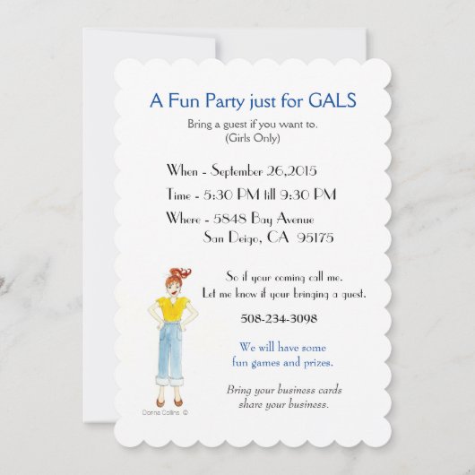 Invitation Party Gals (Dos)