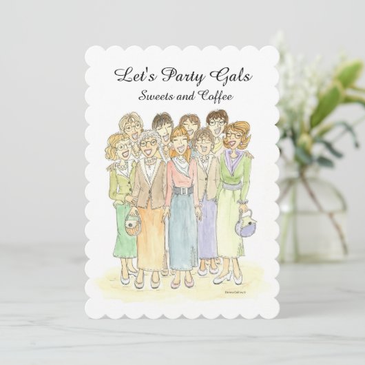 Invitation Party Gals (Debout devant)