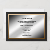 Invitation Party le temps Gold Fleur de Lis Party noir (Dos)