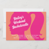 Invitation Party Pink & Orange Weekend Bachelorette (Devant)