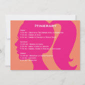 Invitation Party Pink & Orange Weekend Bachelorette (Dos)
