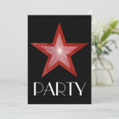 Invitation "Party" Red Star noir (Debout devant)