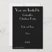 Invitation "Party" Red Star noir (Dos)