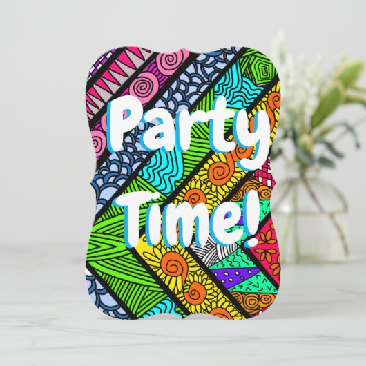 Invitation Party Time (Debout devant)