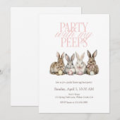 Invitation Party With My Peeps Easter Egg Hunt Bunny Kids (Devant / Derrière)