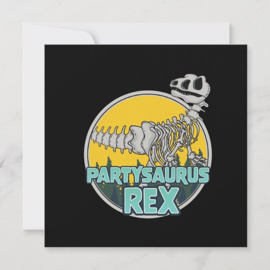 Invitation Partysaurus Rex (Devant)