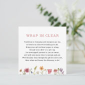 Invitation Parure de douche à fleurs de fleurs sauvages en cl (Debout devant)