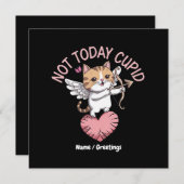 Invitation Pas aujourd'hui mignon et mignon anti-Valentin (Devant / Derrière)