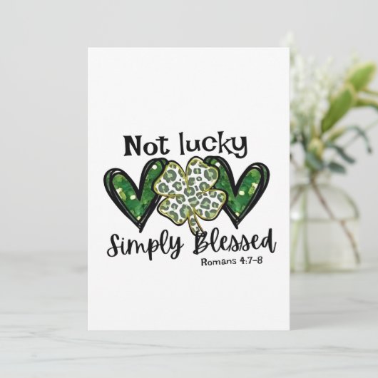 Invitation Pas chanceux, simplement bénis Lucky Charm St Patr (Debout devant)
