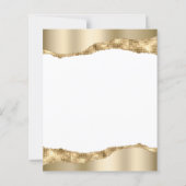 Invitation pas chère en feuille dorée et effet mir (Dos)