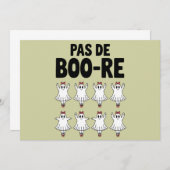 Invitation Pas de Boo-re Ballerina Ghost Halloween Éffrayant (Devant / Derrière)