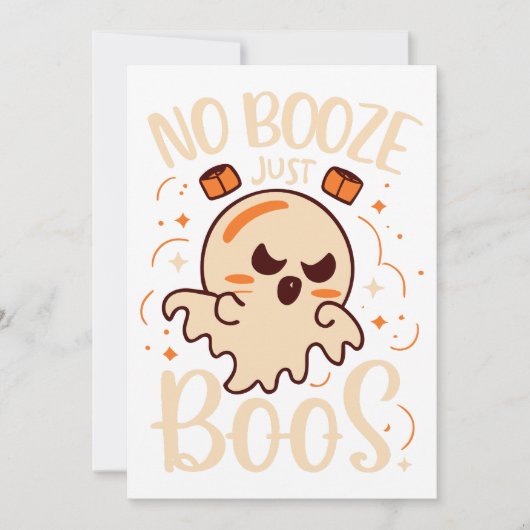Invitation Pas De Booze, Juste Boos Halloween (Devant)